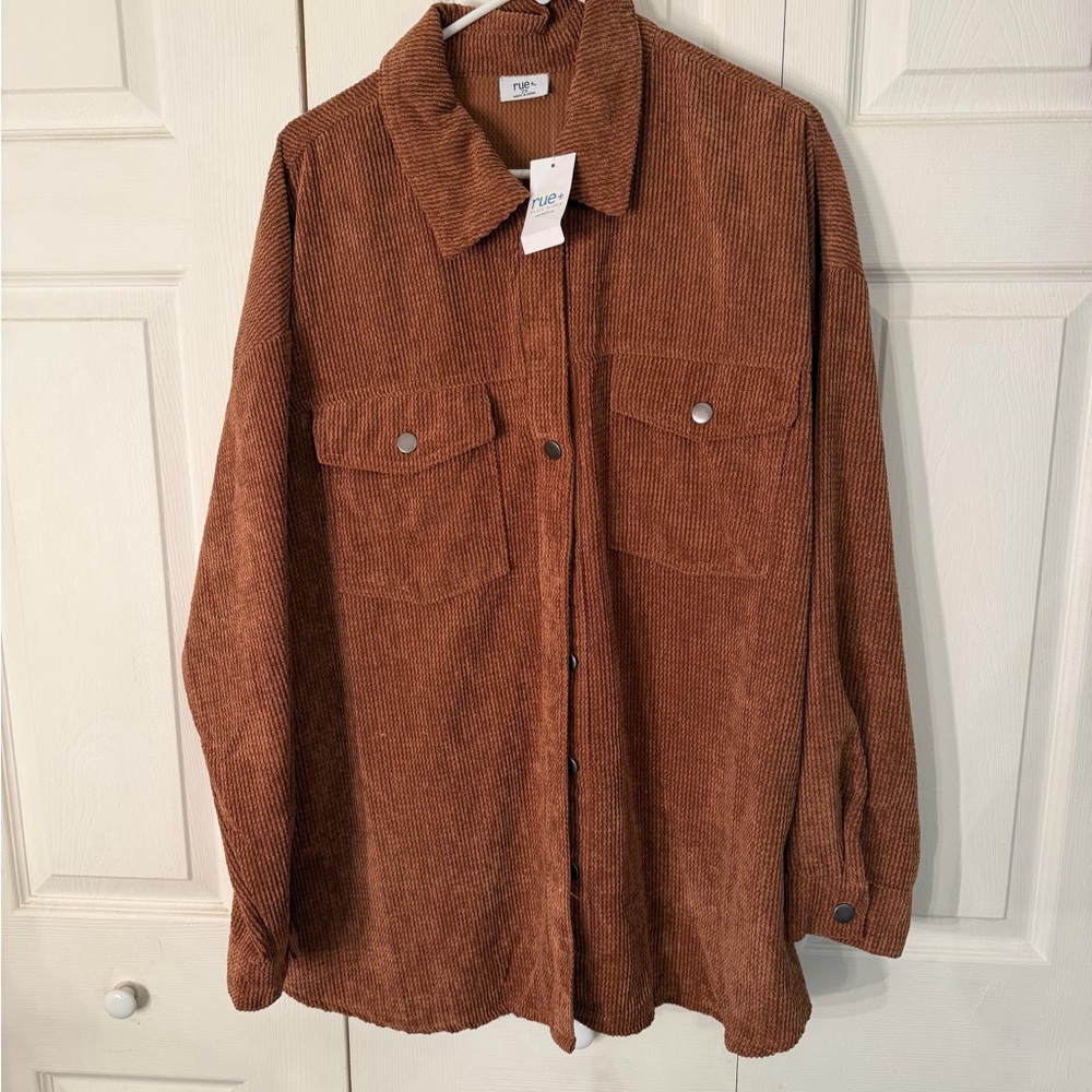 Rue21 Brown Corduroy Button Down Shirt